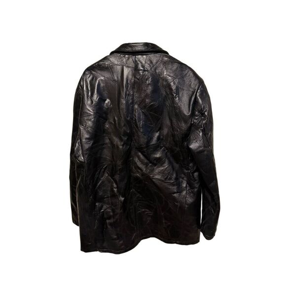Vintage 90s Leather Works Genuine Leather Patchwork Jacket – Black  Size L - Picture 2 of 4